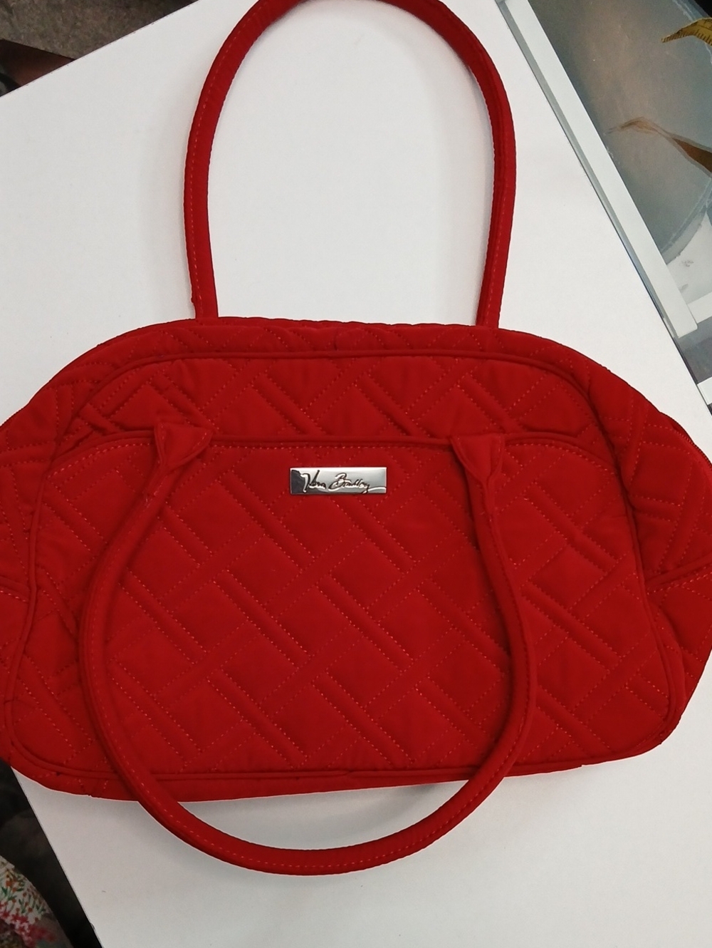 Vera Bradley Quilted Red Shoulder Tote